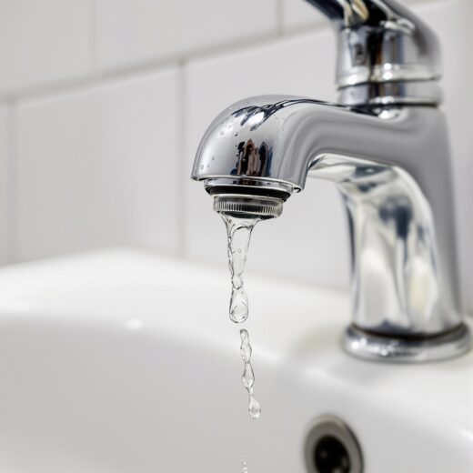 Tropfender Wasserhahn im Bad