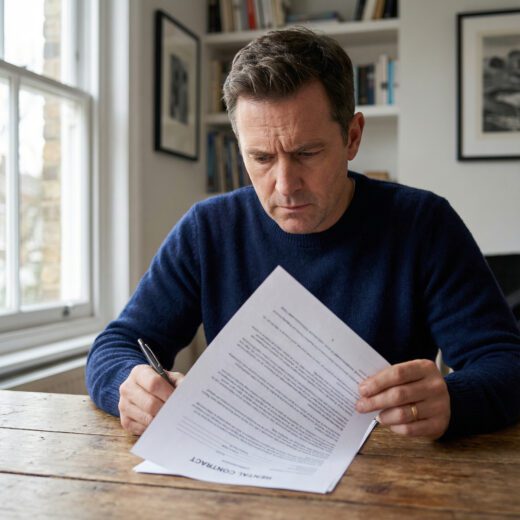 Vermieter prüft Klausel zum Winterdienst im Mietvertrag genau